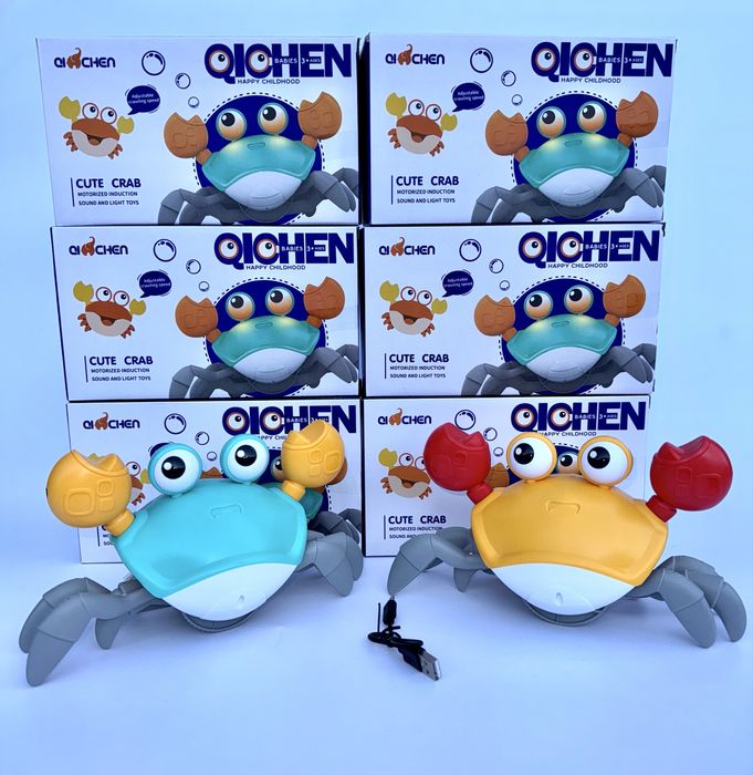 Детская интерактивная игрушка Ползающий краб с музыкальными эффектами