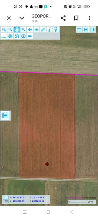 Działka rolna 0,83Ha Pole rolne