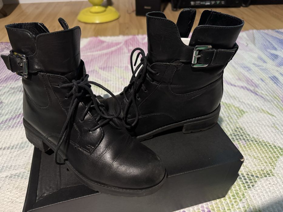 Botki jesienne skora miekkie 37 buty damskie