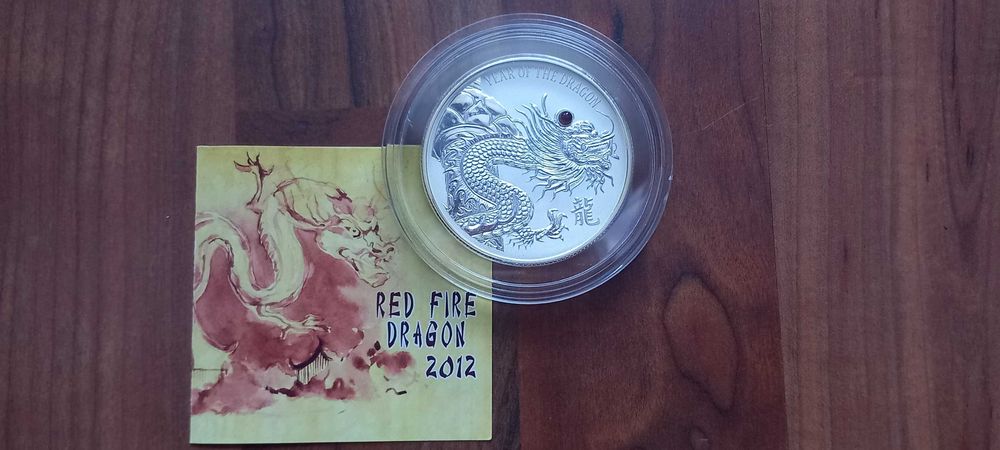 Moeda 2oz "Ano do Dragão" Fiji 2012 (888 Exemplares)