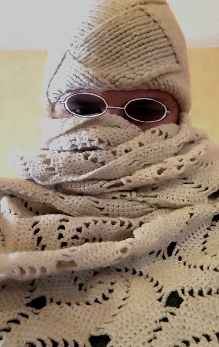 Ексклюзив комплект Шарф-палантин ірландська в'язка + шапочка