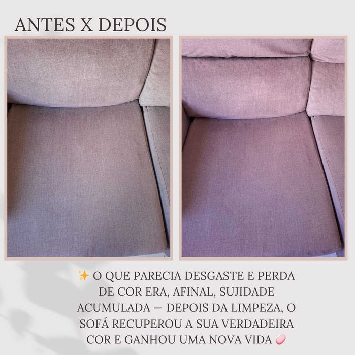 Limpeza de sofás, carpetes, entre outros