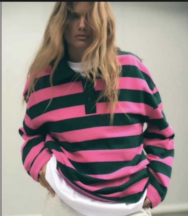 Поло сорочка в смужку "ZARA" m-l