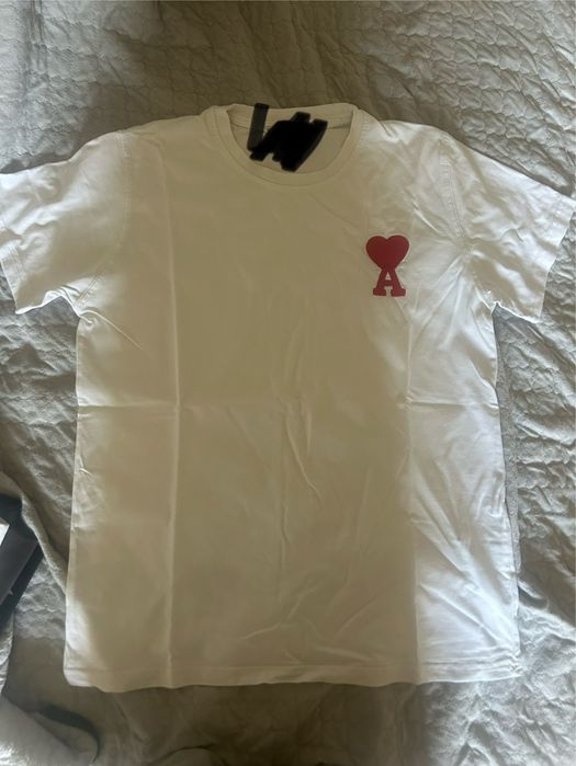 t-shirt Ami bialo czerwony