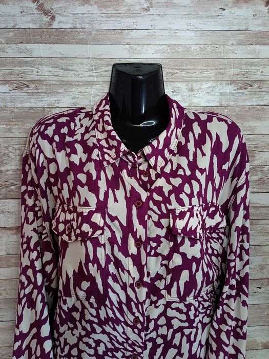 Фиолетовая абстрактная блуза Рубашка F&F  Размер XL – 2XL