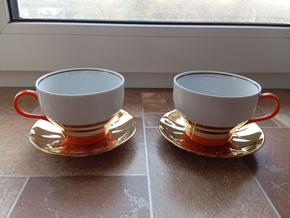 Чашки СССР  с блюдцами.