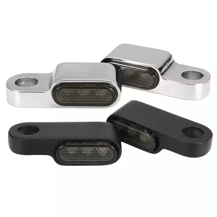 Par de piscas LED minimalistas curtos cafe racer