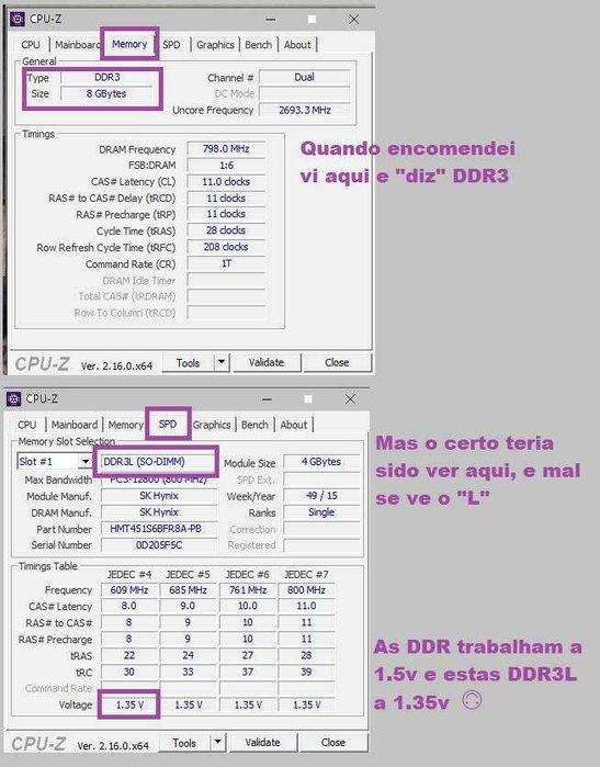 Memorias  DDR3 de 8Gb a 1600 novas