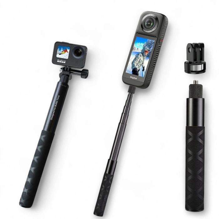 Алюминиевый монопод для екшн камер Insta 360, GoPro, Sony. Селфи палка