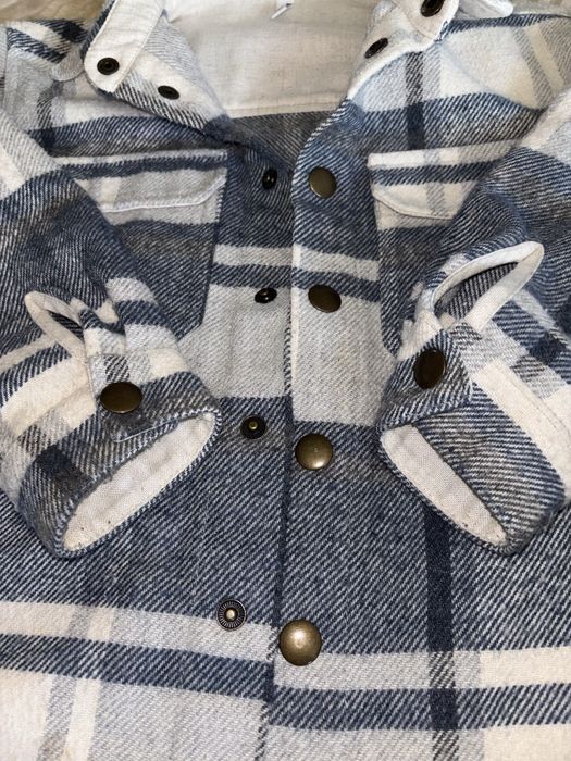 натуральна плотна сорочка  в клітинку рубашка 104-110