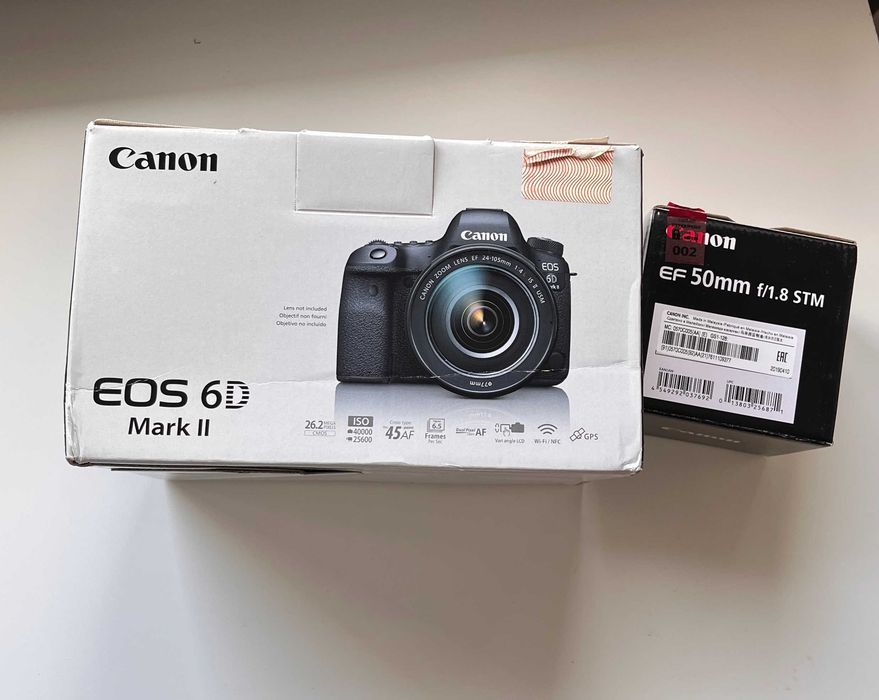 Sprzedam Canon EOS 6D Mark II + Canon EF 50mm f/1.8 STM
