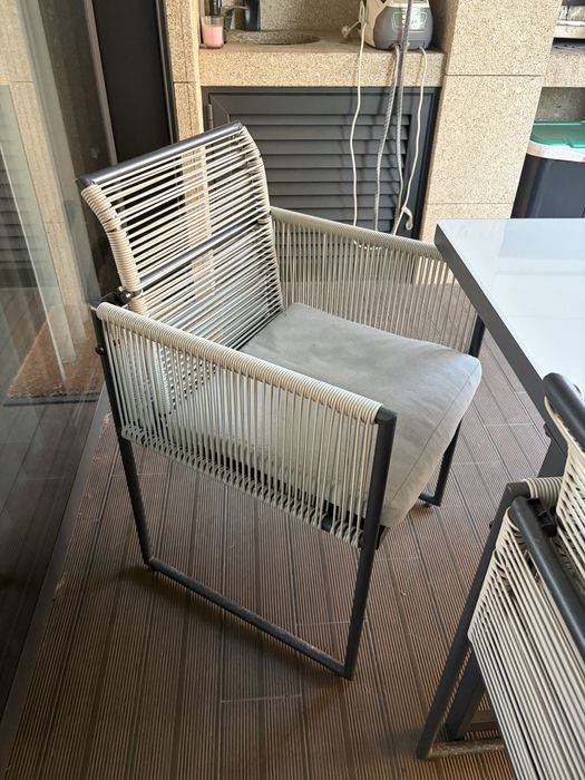Conjunto de jardim refeição NATERIAL COMPASS CINZA ESCURO