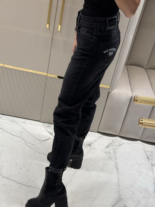 Spodnke jeansowe boyfriend czarne rozm 27