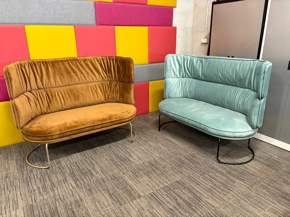 Sofa dwuosobowa VANK Ring wysoka designerska lounge jak nowe
