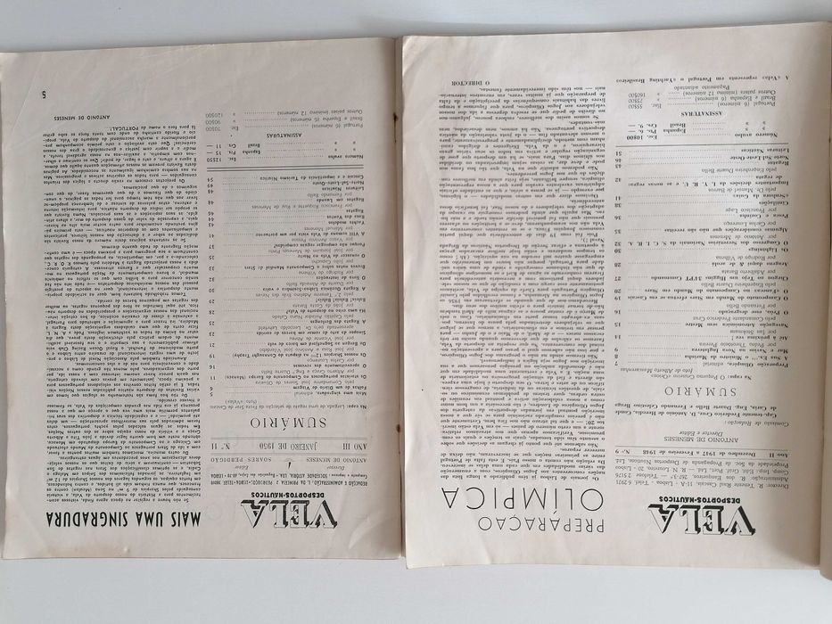 Revista Vela - desportos náuticos, iates - anos 40