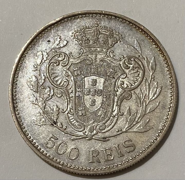 Moeda 724 - D MANUEL II - 500 Reis 1909