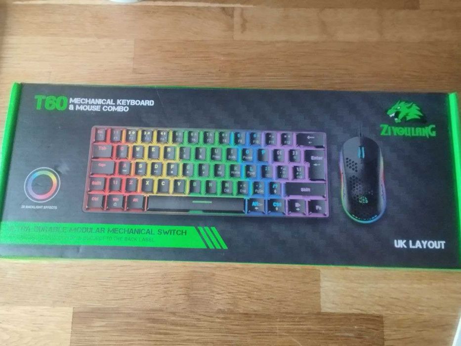 Teclado mecânico ZIYOU LANG T60 interruptores Azuis ENG