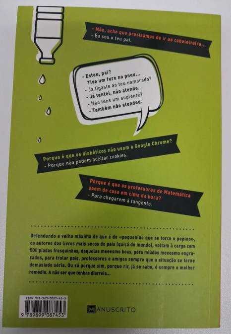 Livro "Piadas secas para miudos com a mania"