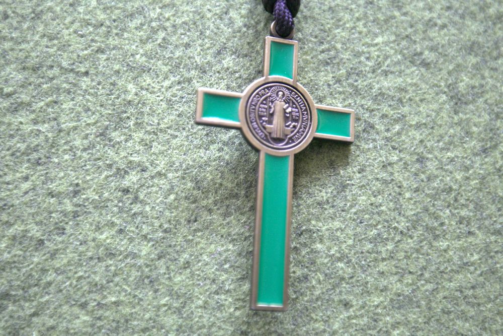 różaniec wojownika czarny paracord 8
