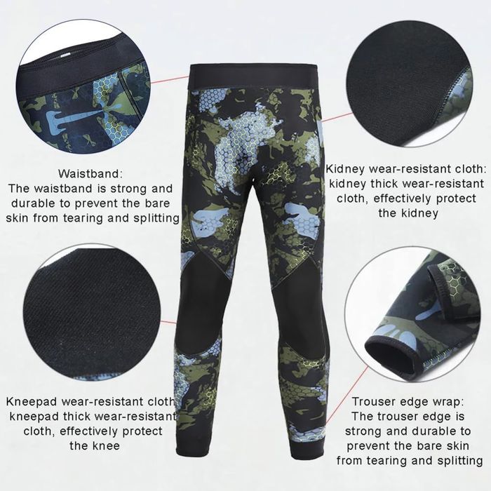 Fato de neoprene de 5 mm para pesca submarina