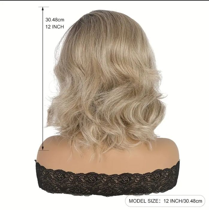 Peruka blond platyna gradient