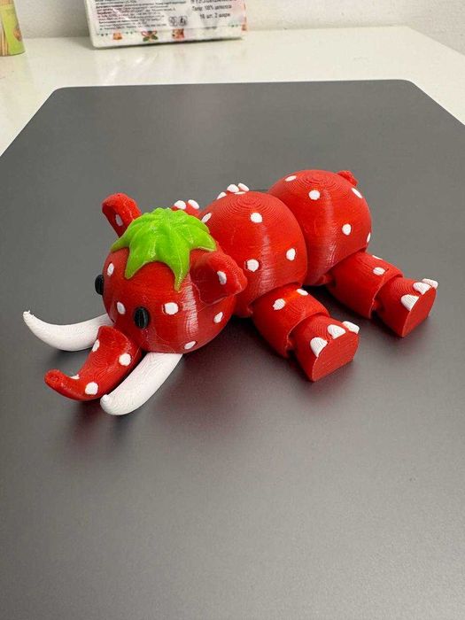 Фігурка Роблокс, Брейнрот Strawberry Elephant, Полуничний слон