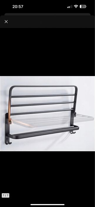 Półka na ręczniki, wieszak łazienkowy