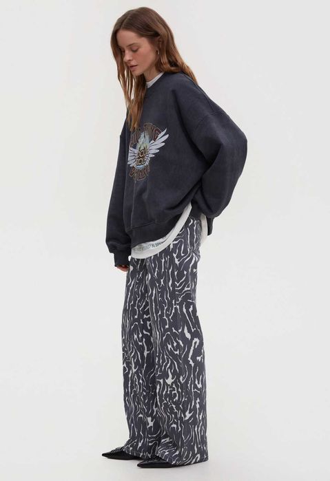 BeomDsgn Zebra print denim