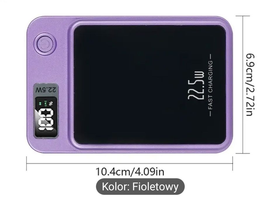 powerbank magsafe magnetyczny bezprzewodowy, 10000 mAh