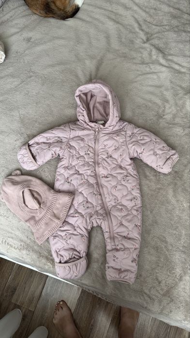 Демісезонний комбінезон h&m, шапка h&m
