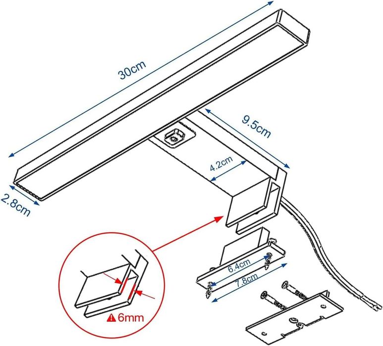 Lampa łazienkowa lustrzana LED DEELUX