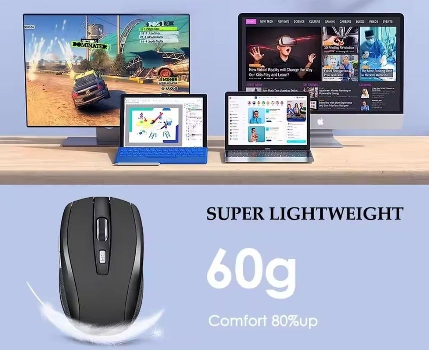 Rato sem fio USB 2.4Ghz