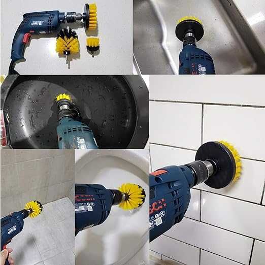 Szczotki do wierteł do czyszczenia cegieł, toalet, wanien, umywalek