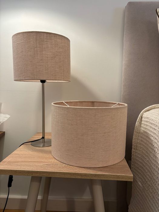 5 New Cylindrical Lampshades in Pastel Pink