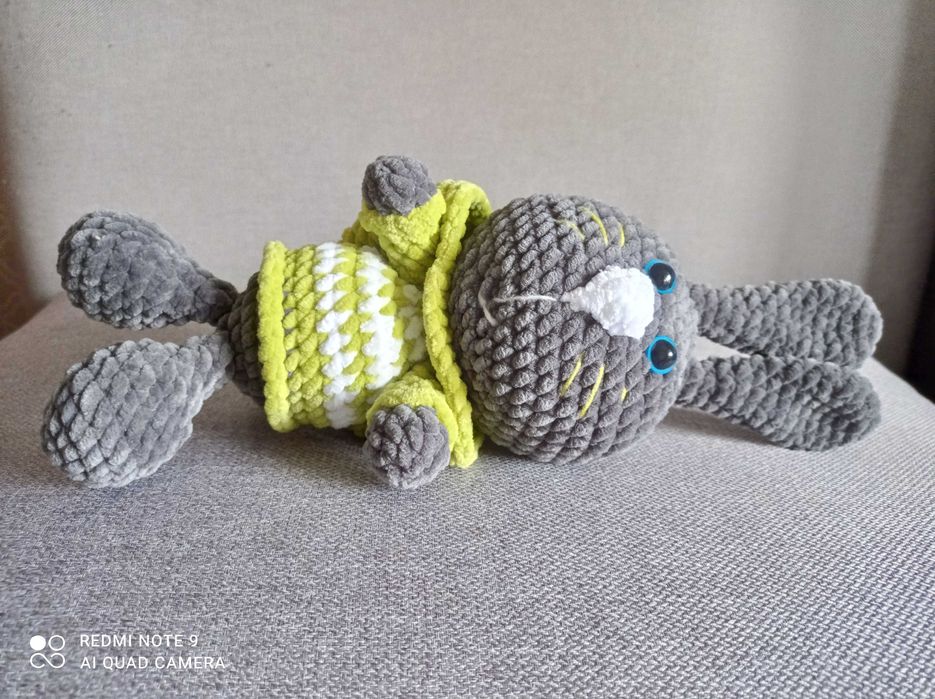 Maskotka królik hand made szydełko pluszowy