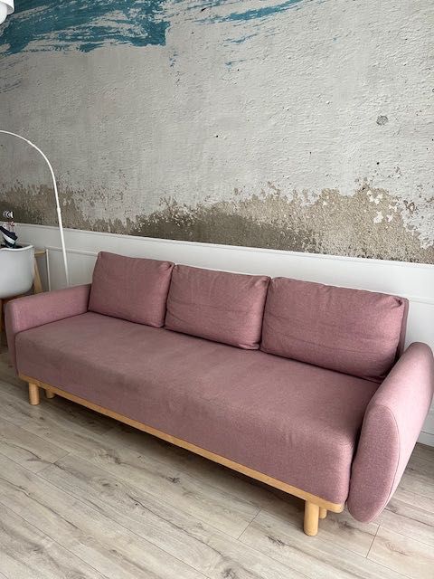 Sofa - 3 osobowa z funkcją spania wraz z fotelem