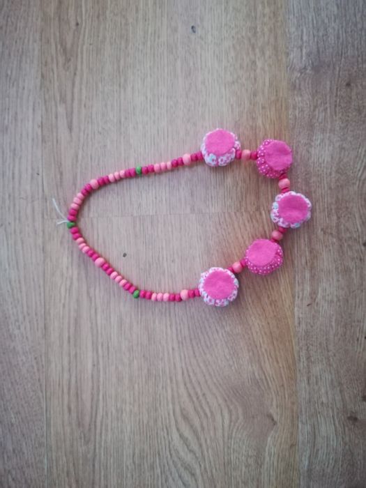 Colar Criança - tecido+contas