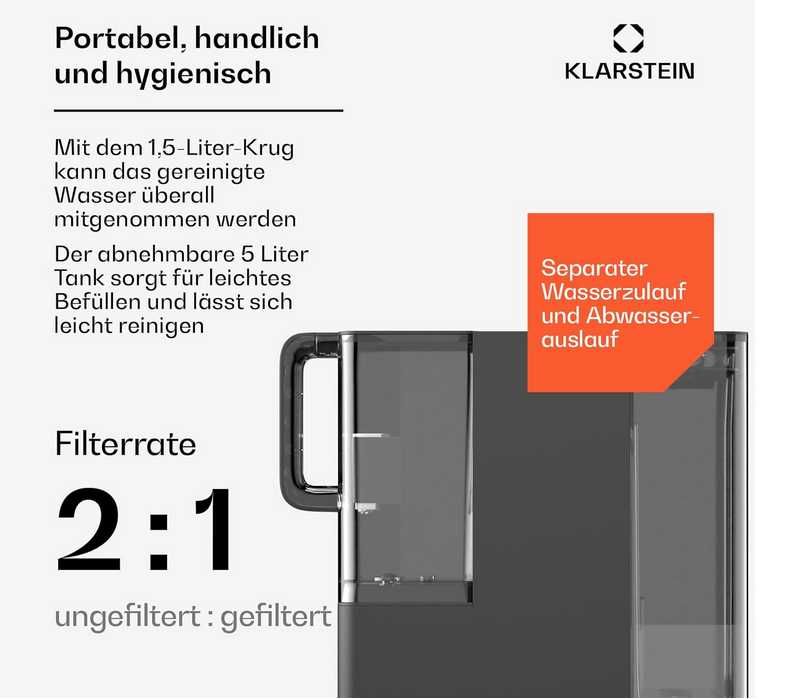 Фільтр Очищувач система зворотнього осмосу для води Klarstein VitalPour