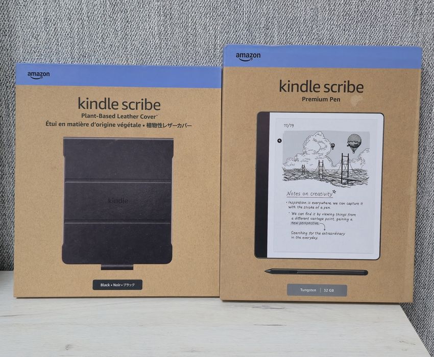 Електронна книга Amazon Kindle Scribe 10.2" 32GB + Premium Pen + Оригінальний шкіряний чохол (Ідеальний стан)