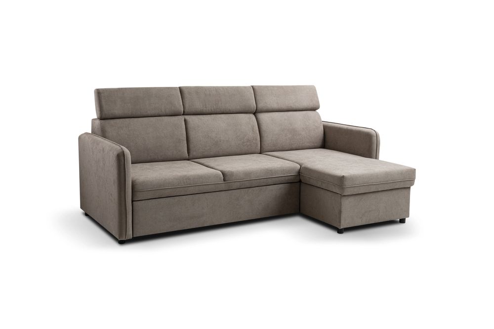 Narożnik BARCELO MINI 220 x 140 - funkcja spania, pojemnik, ruchome zagłówki