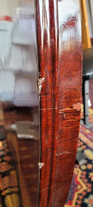 Stół owalny bocian Ludwik Filip mahoń