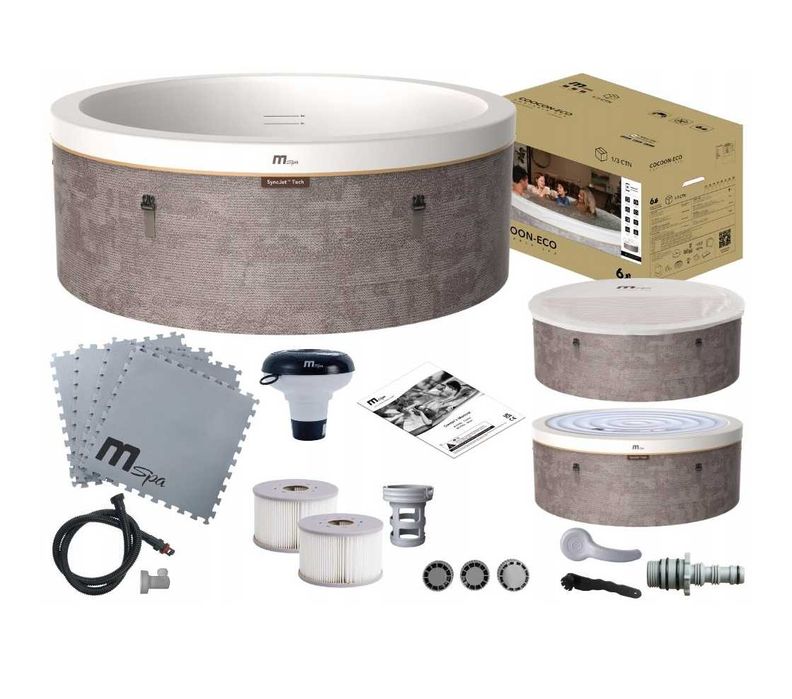 Jacuzzi Mspa Cocoon Sztywne 6 osobowe 850l Piankowe Ogrodowe Spa