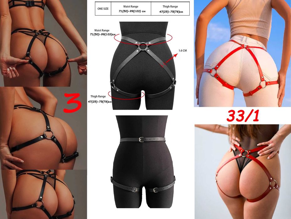 Еротичні шкіряні портупея гартер бандаж пояс ремінь боді шкіра кожа