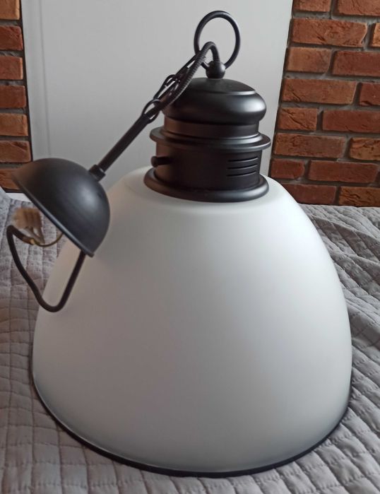 Lampa wisząca industrialna szklana śr.39 cm