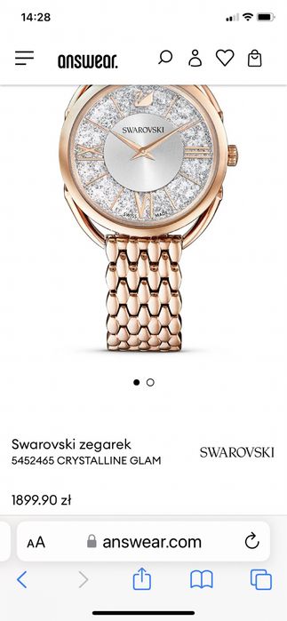 Zegarek Swarovski Sygnowany Oryginalny Nowy