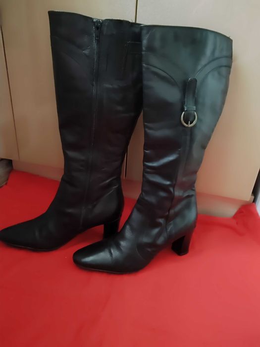 Сапоги женские “Clarks”Англия кожа р.41 б у демисезонные