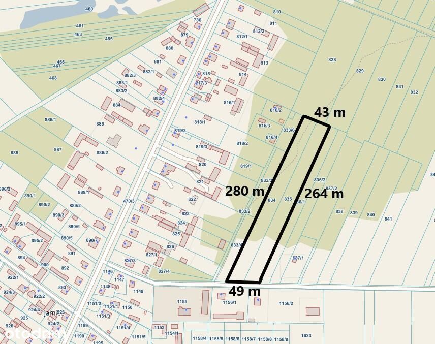 Duża Działka Z Wydanymi Warunkami Zabudowy - 1,19 Ha W Jarnicach! - Widok 2