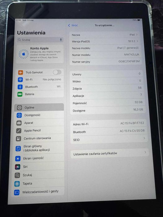 iPad 7 gen. 10,2 cala