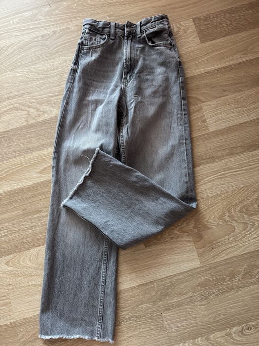 джинси сірі Zara wide leg