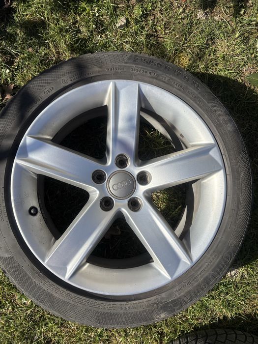 Kola audi 5x112 Et28 opony 215/50 oryginalne wklesle